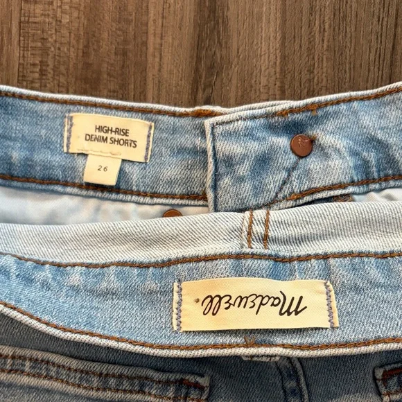 Madewell High-Rise Denim Jean Shorts - Raw Hem - Size 26 - Picture 9 of 9